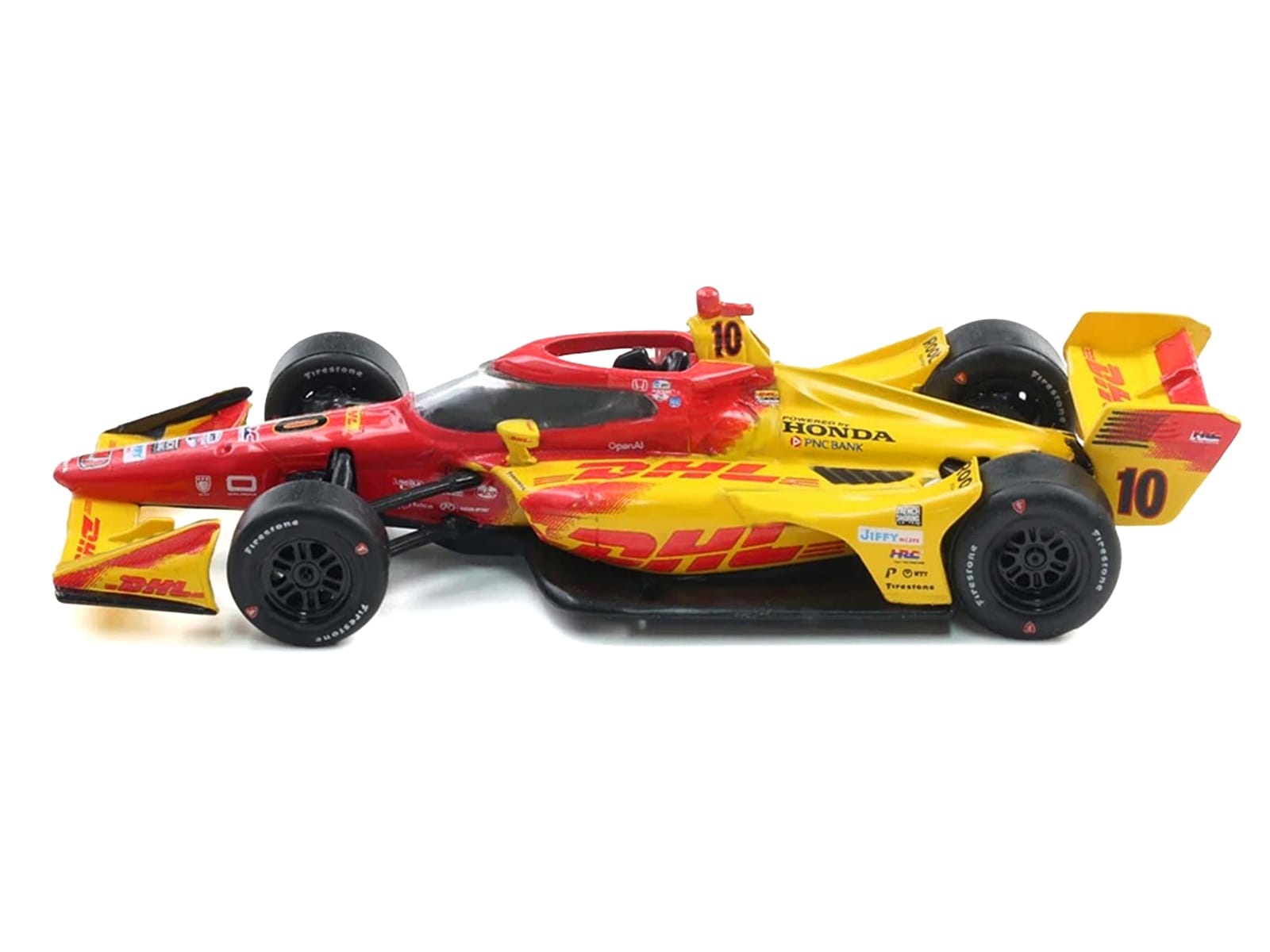 Dallara IndyCar #10 Alex Palou "DHL" Chip Ganassi Racing (Road Course Configuration) Champion "NTT IndyCar Series" (2025) with Trading Card 1/64 Diecast Model Car by IXO Models - Image 2