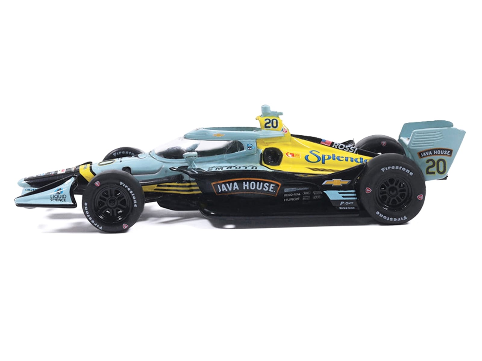Dallara IndyCar #20 Alexander Rossi "Java House" Ed Carpenter Racing (Road Course Configuration) "NTT IndyCar Series" (2026) 1/64 Diecast Model by IXO Models - Image 2
