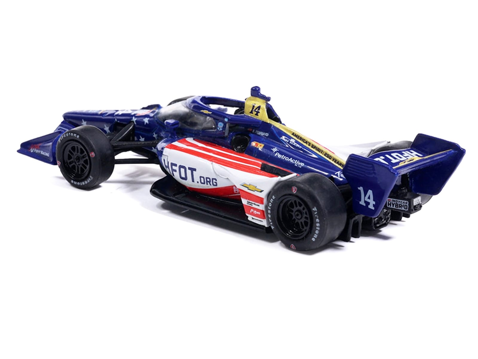 Dallara IndyCar #14 Santino Ferrucci "HFOT.Org" AJ Foyt Racing (Road Course Configuration) "NTT IndyCar Series" (2026) 1/64 Diecast Model Car by IXO Models - Image 3
