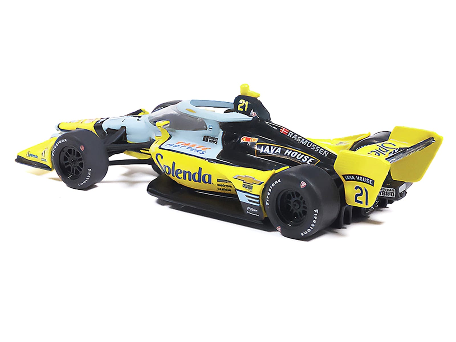 Dallara IndyCar #21 Christian Rasmussen "Splenda" Ed Carpenter Racing (Road Course Configuration) "NTT IndyCar Series" (2026) 1/64 Diecast Model by IXO Models - Image 4