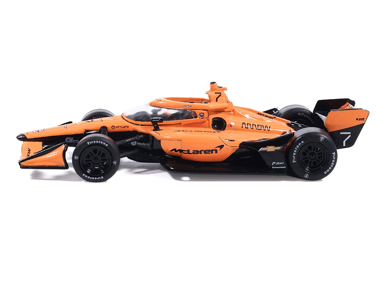 Dallara IndyCar #7 Christian Lundgaard "McLaren" Arrow McLaren IndyCar Team (Road Course Configuration) "NTT IndyCar Series" (2026) 1/64 Diecast Model by IXO Models - Image 2
