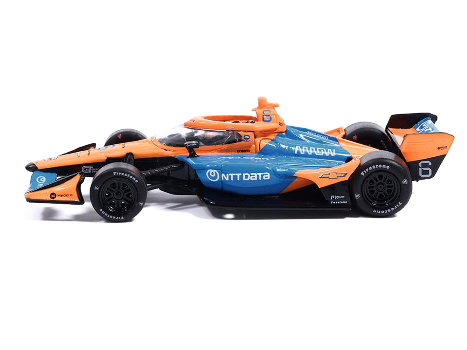 Dallara IndyCar #6 Nolan Siegel "NTT Data" Arrow McLaren IndyCar Team (Road Course Configuration) "NTT IndyCar Series" (2026) 1/64 Diecast Model by IXO Models - Image 2