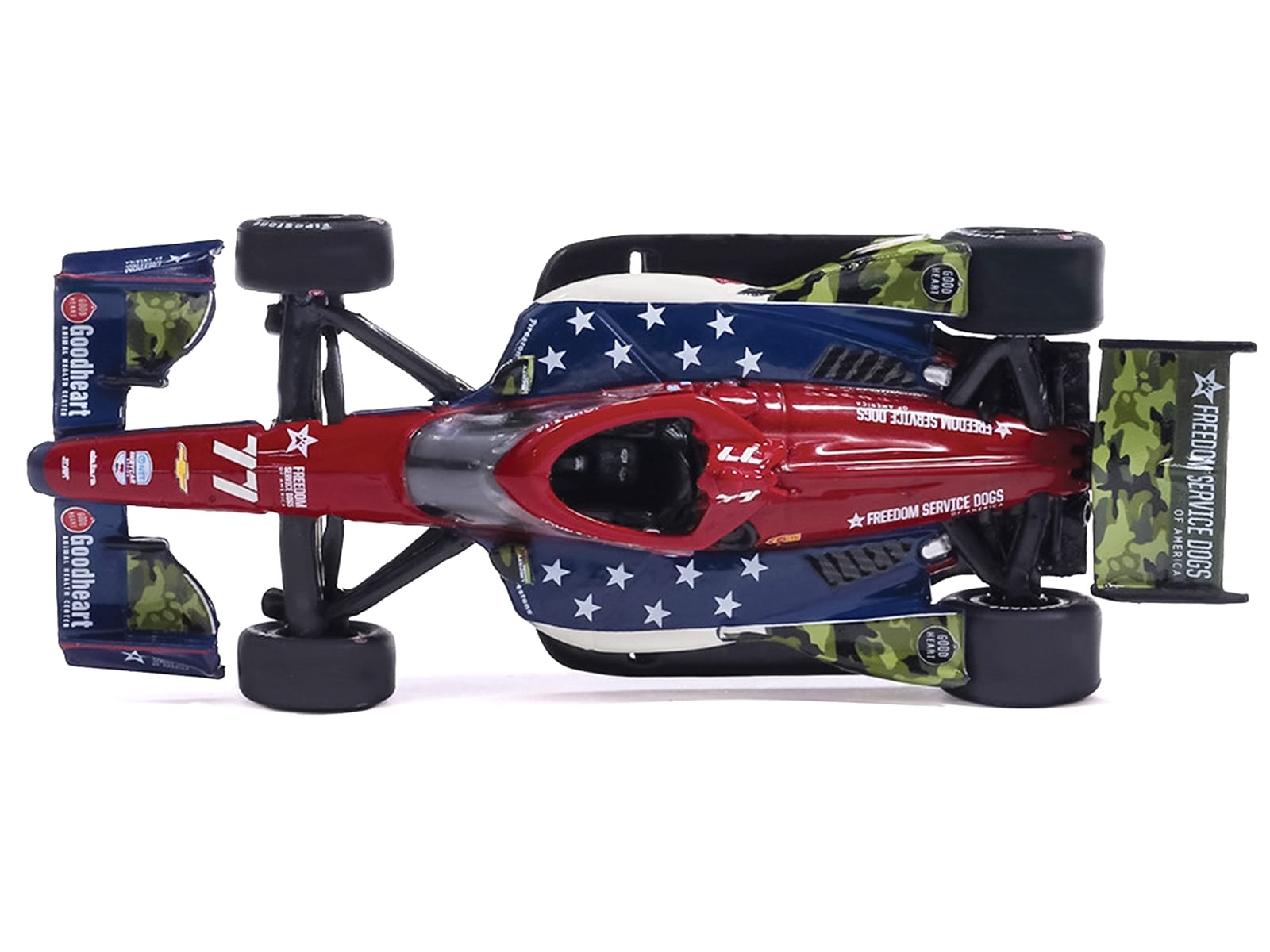 Dallara IndyCar #77 Sting Ray Robb "Goodheart Animal Health Center" Juncos Hollinger Racing (Road Course Configuration) "NTT IndyCar Series" (2026) 1/64 Diecast Model Car by IXO Models - Image 4