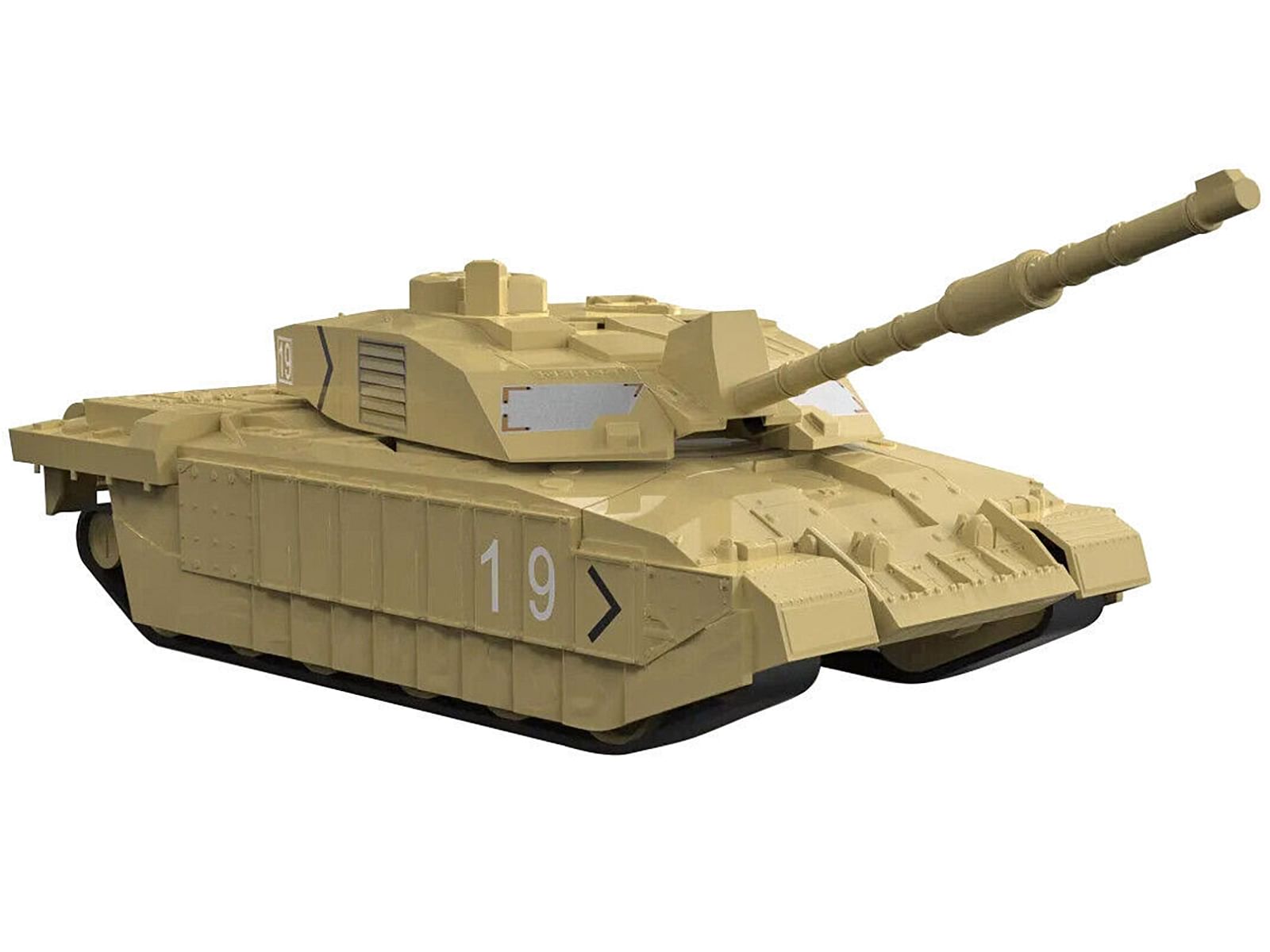 Skill 1 Model Kit Challenger Tank Desert Snap Together Painted Plastic Model Tank Kit by Airfix Quickbuild