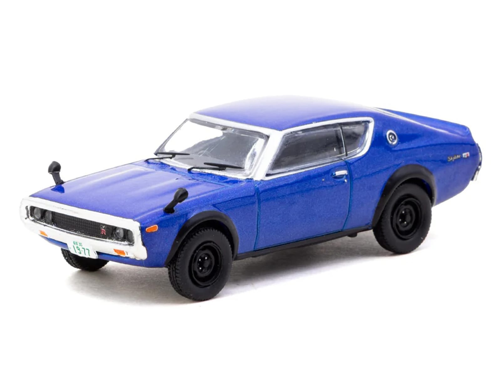 Nissan Skyline 2000GT-R KPGC110 RHD (Right Hand Drive) Blue Metallic "J Collection" Series 1/64 Diecast Model by Tarmac Works - Image 2
