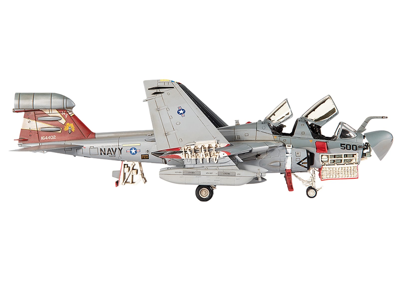 Grumman EA-6B Prowler Attack Aircraft "VAQ-136 Gauntlets USS George Washington" (2012) United States Navy 1/72 Diecast Model by JC Wings - Image 2