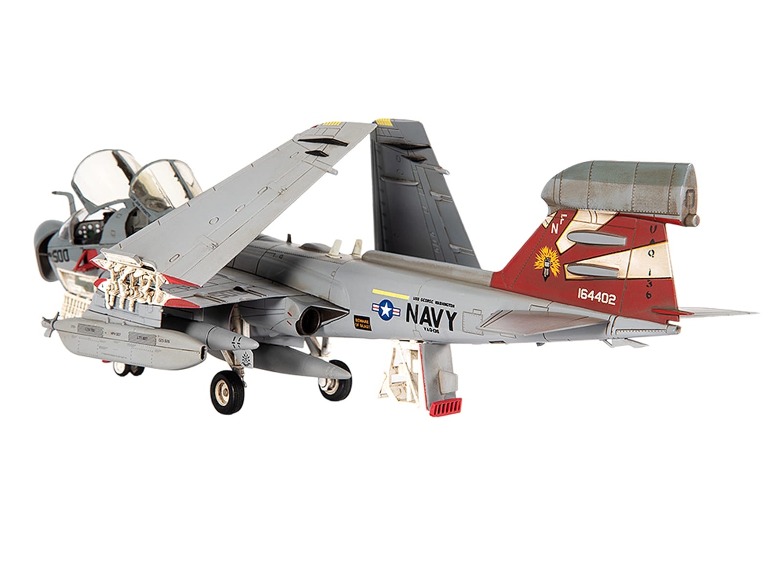 Grumman EA-6B Prowler Attack Aircraft "VAQ-136 Gauntlets USS George Washington" (2012) United States Navy 1/72 Diecast Model by JC Wings - Image 3