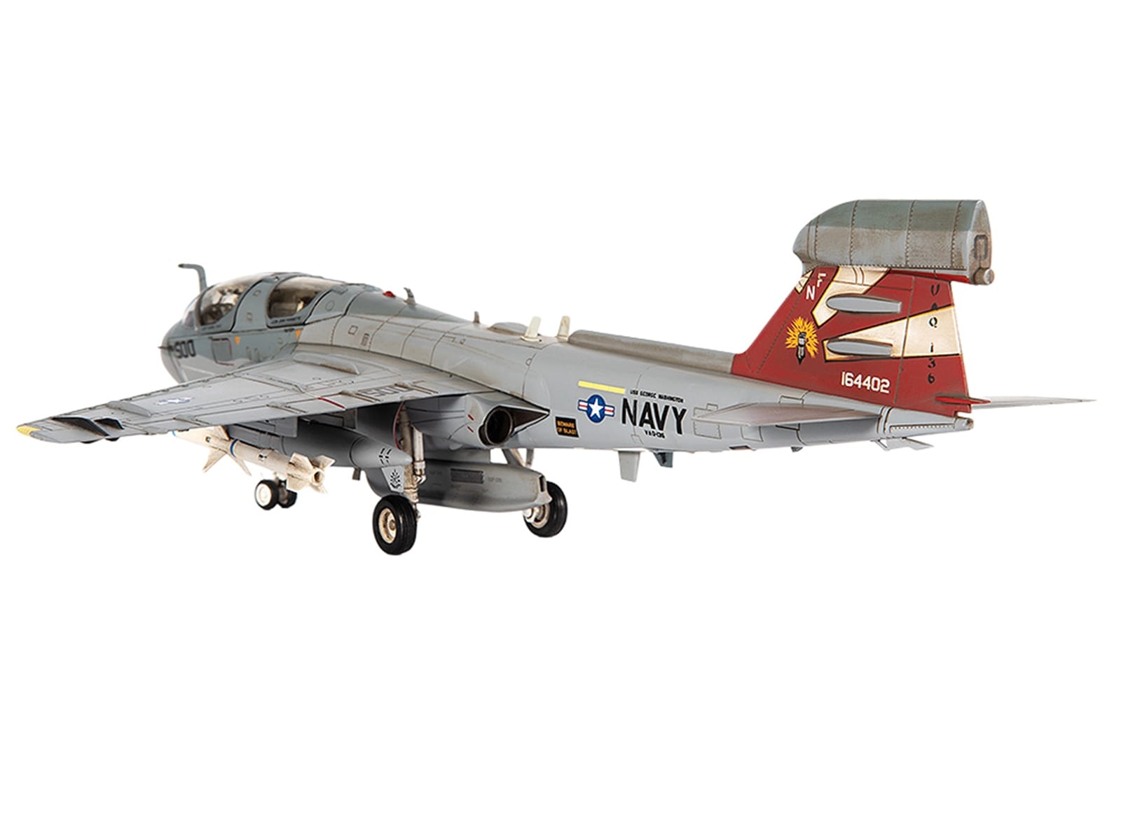Grumman EA-6B Prowler Attack Aircraft "VAQ-136 Gauntlets USS George Washington" (2012) United States Navy 1/72 Diecast Model by JC Wings - Image 4