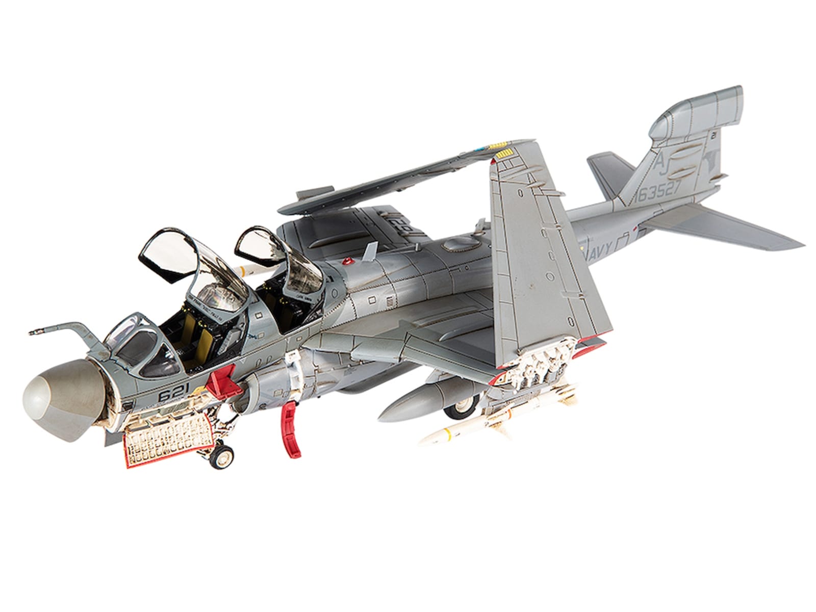 Grumman EA-6B Prowler Attack Aircraft "VAQ-141 Shadowhawks Desert Storm" (1991) United States Navy 1/72 Diecast Model by JC Wings - Image 2