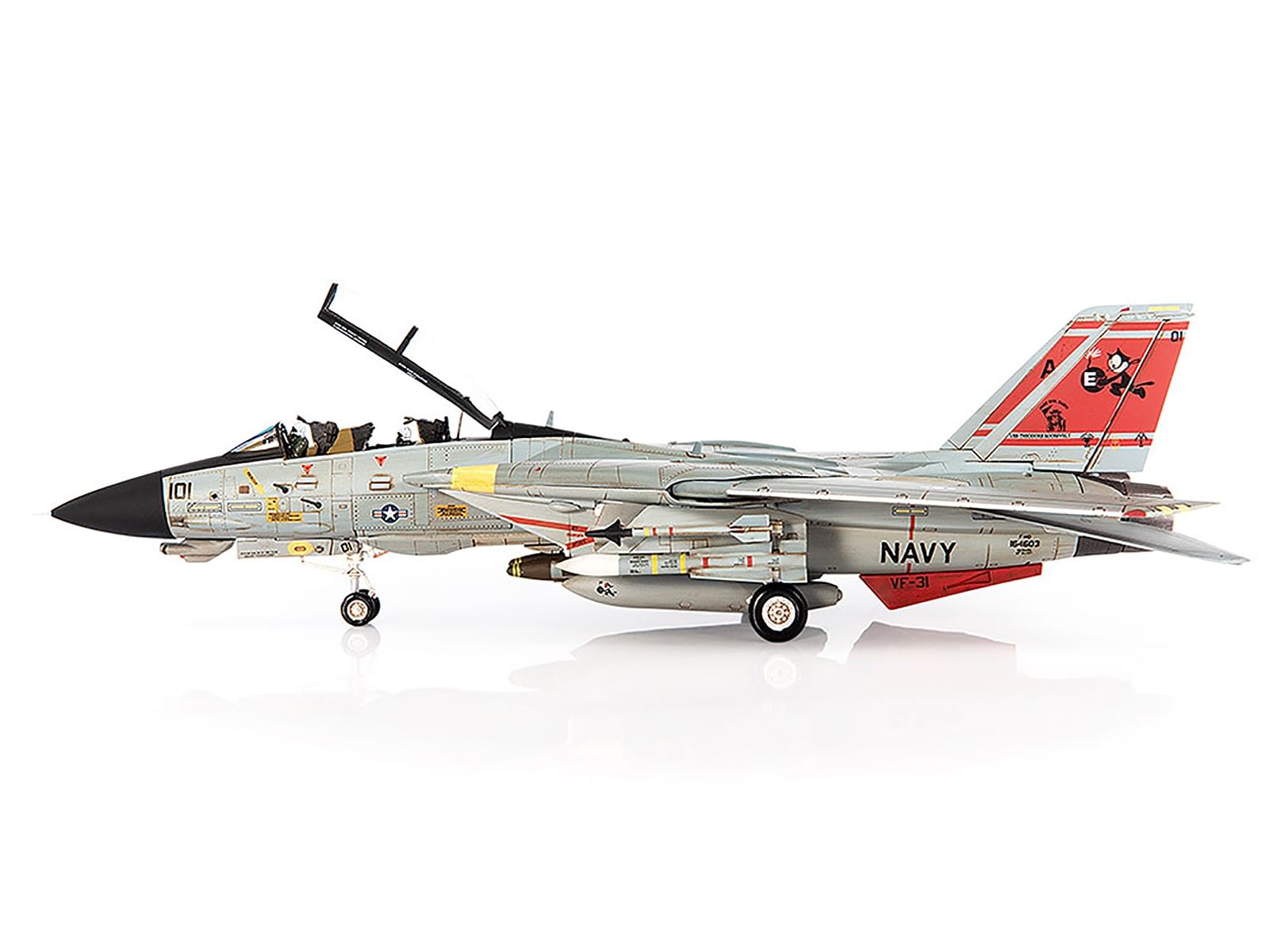 Grumman F-14D Tomcat Fighter Aircraft “VF-31 Tomcatters USS Theodore Roosevelt The Last Flight” (2006) United States Navy 1/72 Diecast Model by JC Wings