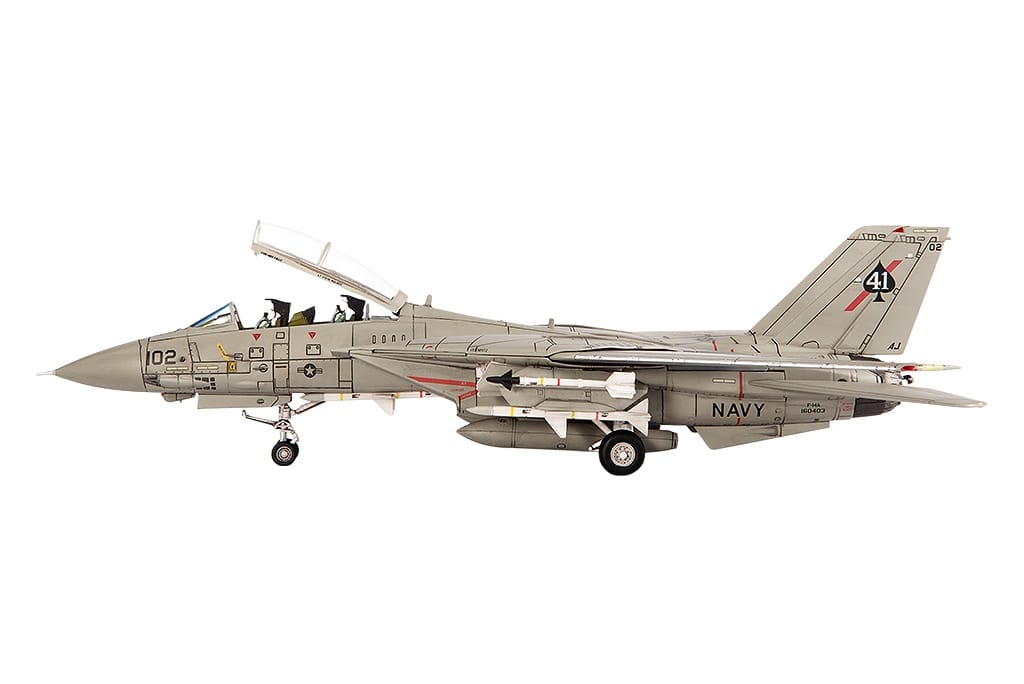 Grumman F-14A Tomcat Fighter Aircraft "VF-41 Black Aces USS Nimitz Gulf of Sidra" (1981) United States Navy 1/72 Diecast Model by JC Wings - Image 2