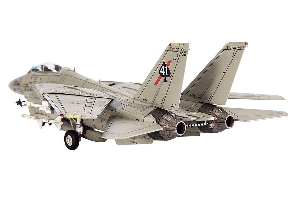 Grumman F-14A Tomcat Fighter Aircraft "VF-41 Black Aces USS Nimitz Gulf of Sidra" (1981) United States Navy 1/72 Diecast Model by JC Wings - Image 3