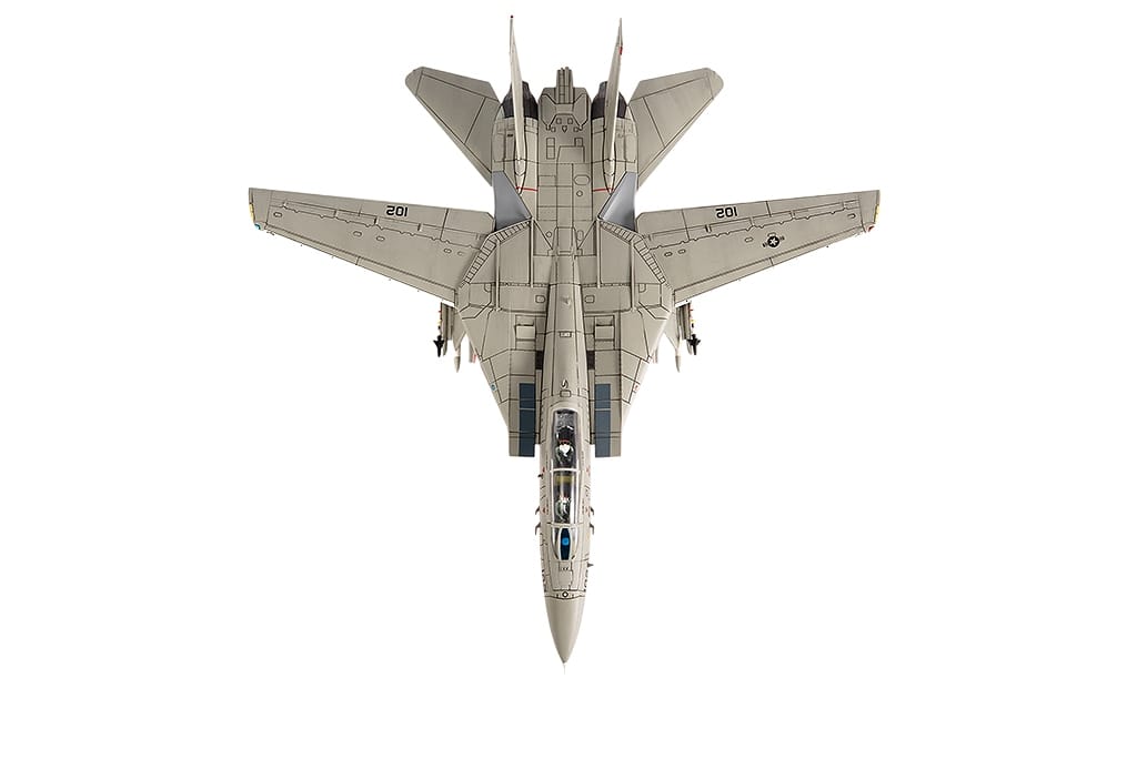 Grumman F-14A Tomcat Fighter Aircraft "VF-41 Black Aces USS Nimitz Gulf of Sidra" (1981) United States Navy 1/72 Diecast Model by JC Wings - Image 4
