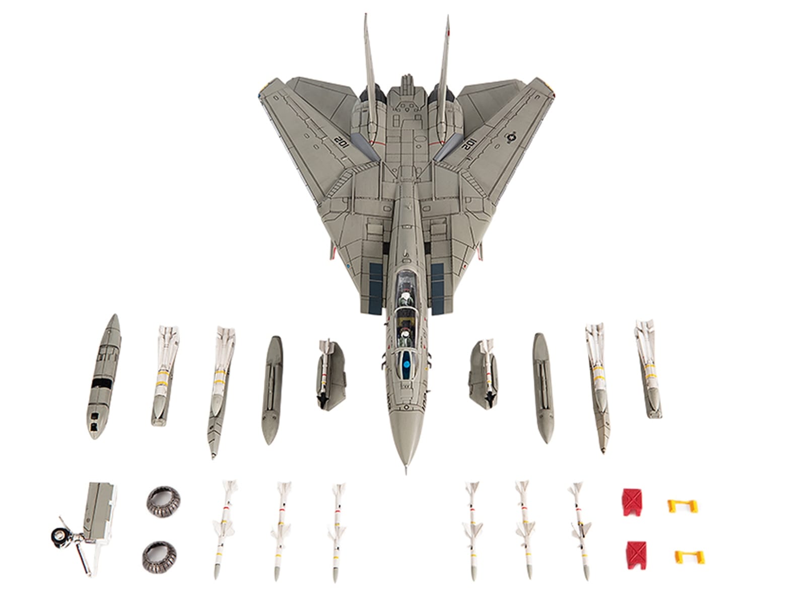 Grumman F-14A Tomcat Fighter Aircraft "VF-41 Black Aces USS Nimitz Gulf of Sidra" (1981) United States Navy 1/72 Diecast Model by JC Wings - Image 5