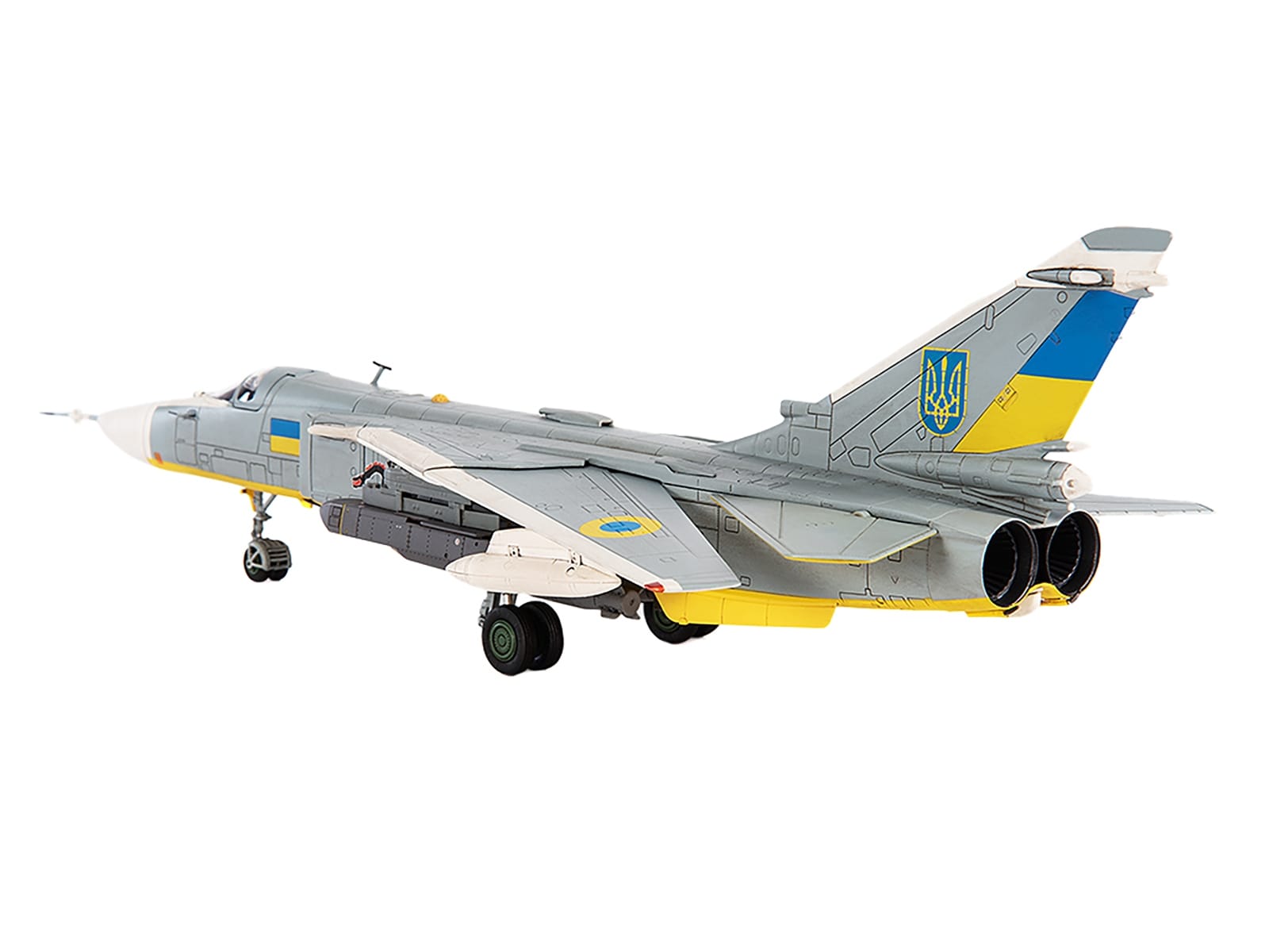 Sukhoi Su-24M Fencer-D Bomber Aircraft "Ukraine War" (2023) Ukrainian Air Force 1/72 Diecast Model by JC Wings - Image 2