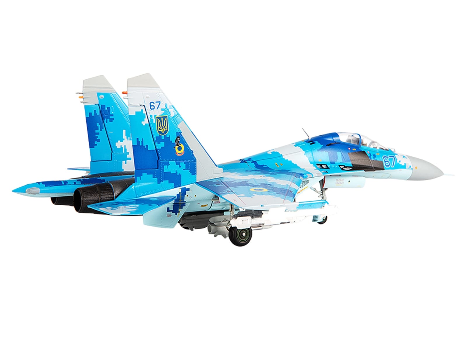 Sukhoi Su-27UB Flanker Aircraft "831st Tactical Aviation Brigade" (2017) Ukrainian Air Forces 1/72 Diecast Model by JC Wings - Image 3