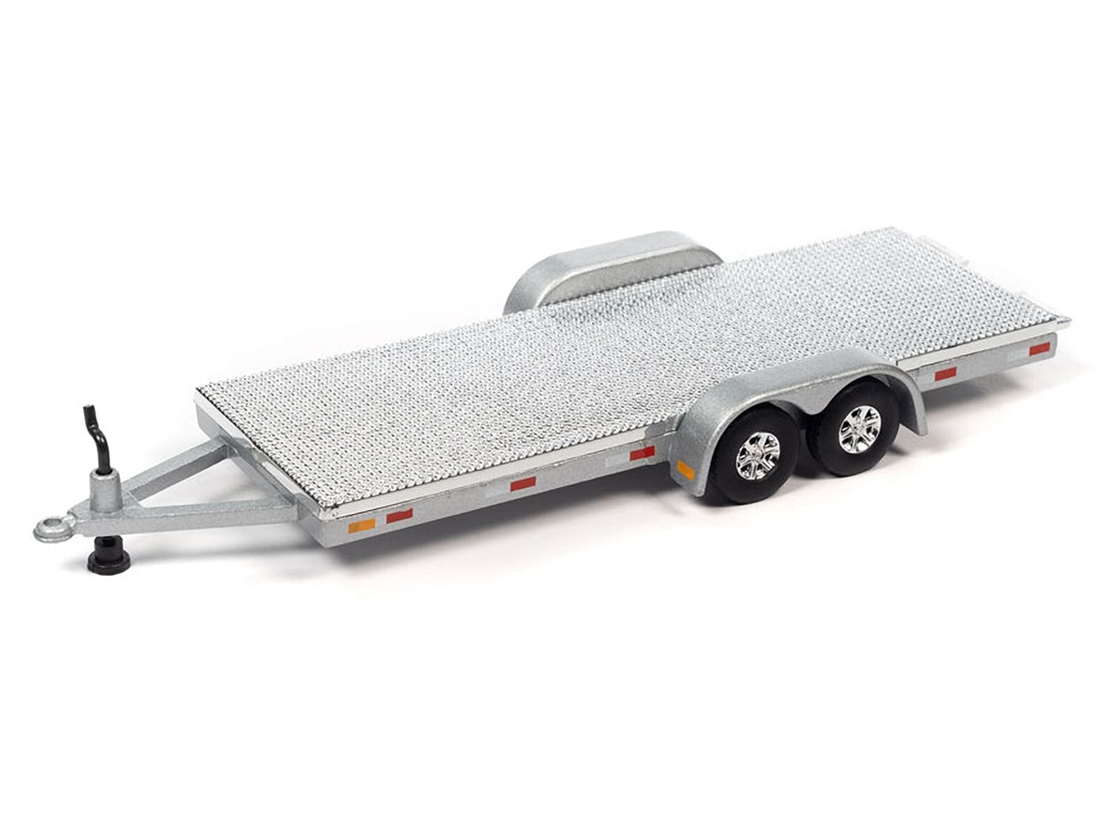 1983 Ford Ranger XLS Pickup Truck Silver Metallic with Red Interior with Open Flatbed Trailer Limited Edition to 7264 pieces Worldwide “Tow & Go” Series 1/64 Diecast Model Car by Johnny Lightning