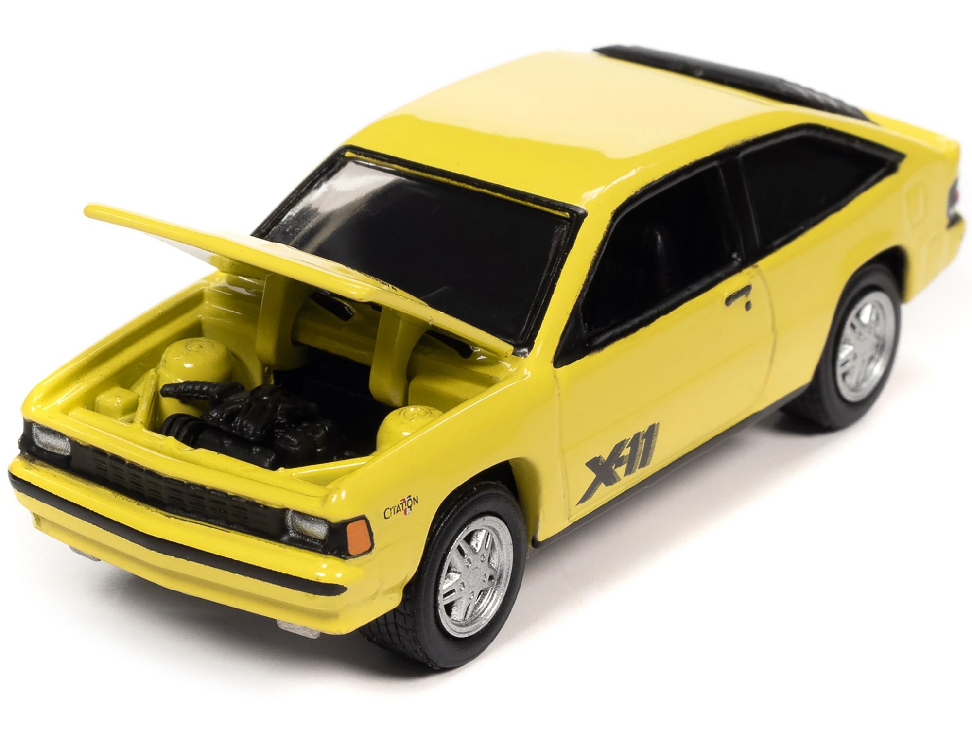 1981 Chevrolet Citation X-11 Bright Yellow “Classic Gold Collection” Series Limited Edition to 8476 pieces Worldwide 1/64 Diecast Model Car by Johnny Lightning