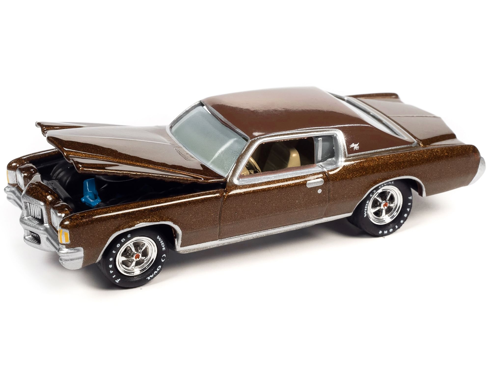 1971 Pontiac Grand Prix Bronzini Gold Metallic “Classic Gold Collection” Series Limited Edition to 8476 pieces Worldwide 1/64 Diecast Model Car by Johnny Lightning