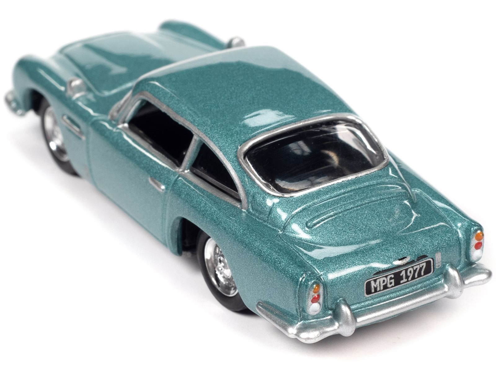 1966 Aston Martin DB5 RHD (Right Hand Drive) Caribbean Pearl Blue Metallic “Classic Gold Collection” 2023 Release 1 Limited Edition to 4428 pieces Worldwide 1/64 Diecast Model Car by Johnny Lightning