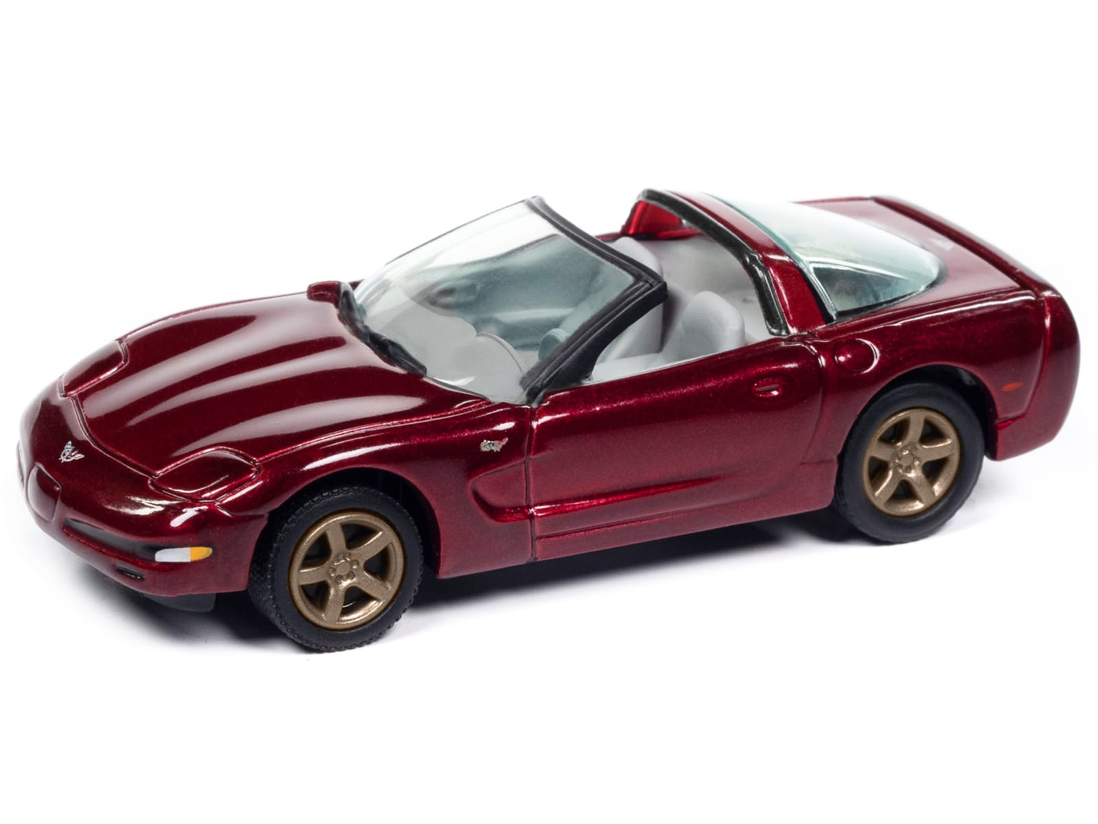 2003 Chevrolet Corvette Convertible "50th Anniversary" Anniversary Red Metallic "Classic Gold Collection" 1/64 Diecast Model Car by Johnny Lightning - Image 2
