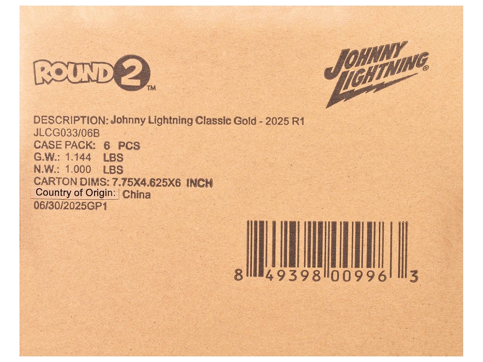 "Classic Gold Collection" 2025 Release 1 Set B of 6 Cars 1/64 Diecast Model Cars by Johnny Lightning - Image 2