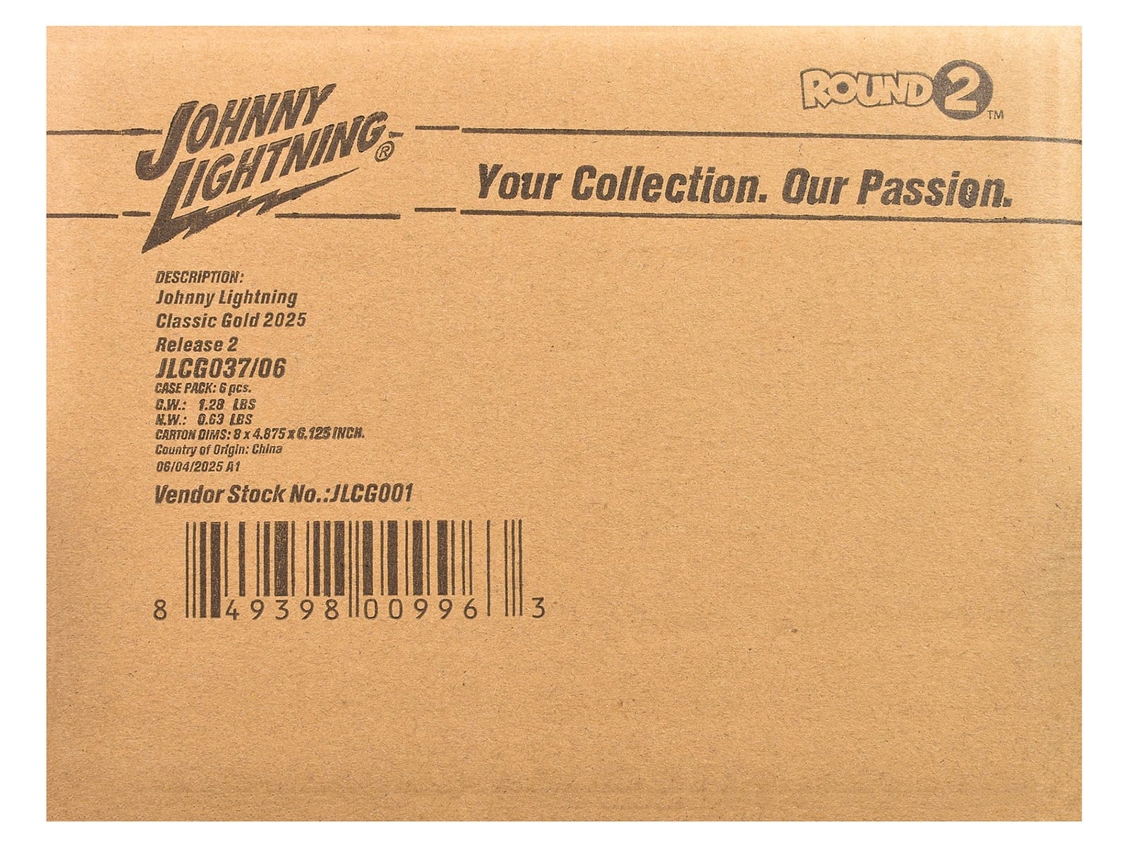 "Classic Gold Collection" 2025 Release 2 Set of 6 Cars 1/64 Diecast Model Cars by Johnny Lightning - Image 3