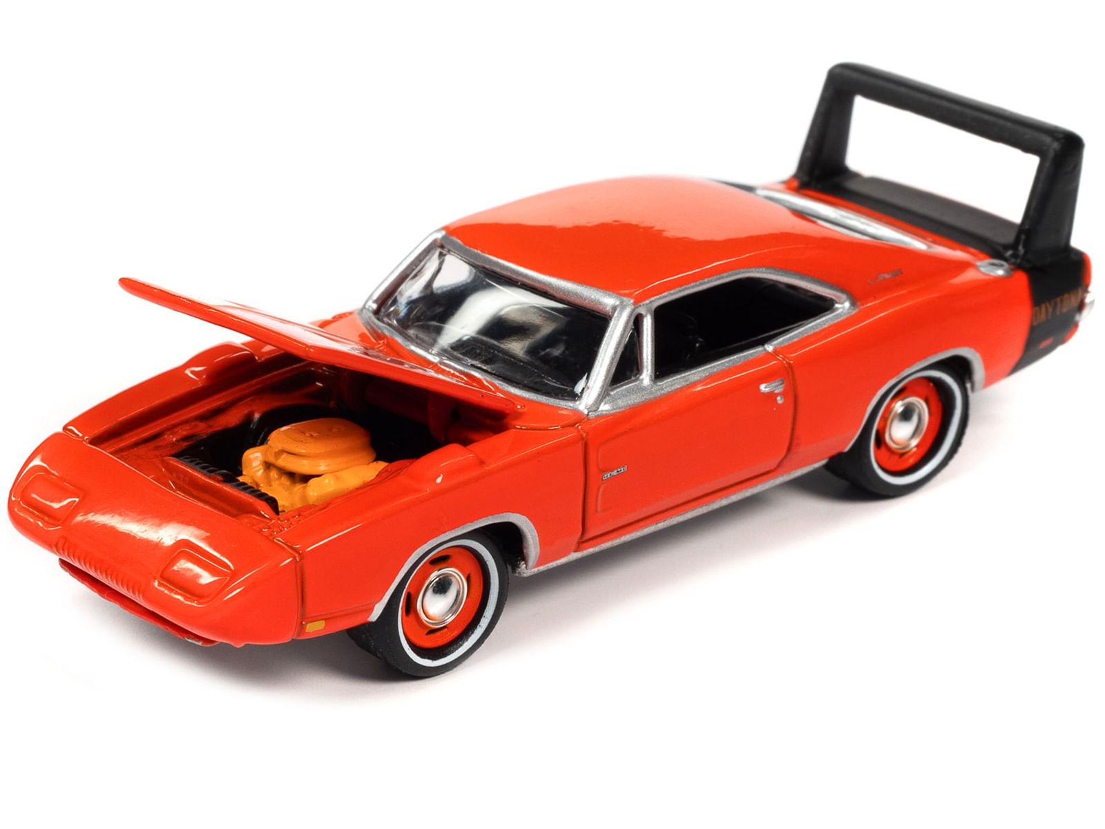 1969 Dodge Charger Daytona HEMI Orange with Black Tail Stripe “MCACN (Muscle Car and Corvette Nationals)” Limited Edition to 4332 pieces Worldwide “Muscle Cars USA” Series 1/64 Diecast Model Car by Johnny Lightning