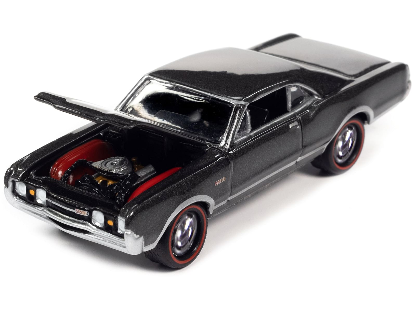 1967 Oldsmobile 442 W-30 Antique Pewter Gray Metallic “MCACN (Muscle Car and Corvette Nationals)” Limited Edition to 4164 pieces Worldwide “Muscle Cars USA” Series 1/64 Diecast Model Car by Johnny Lightning