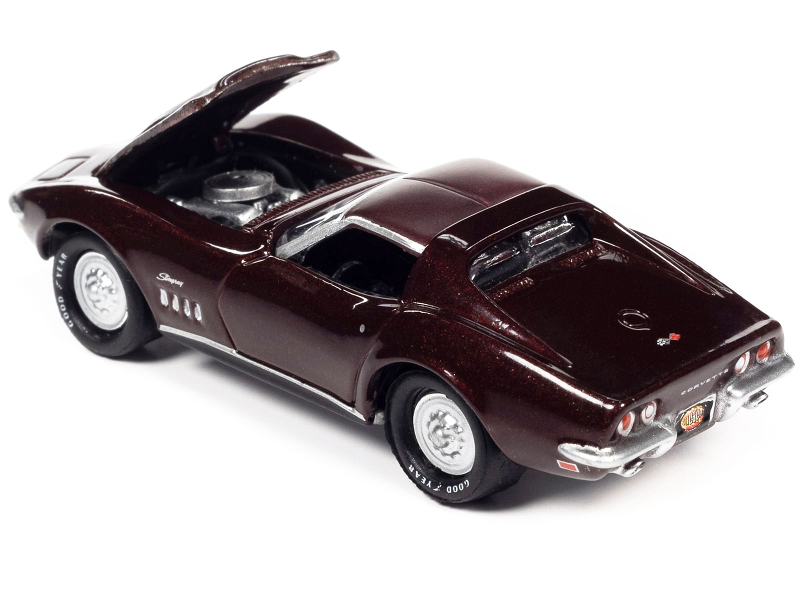 1969 Chevrolet Corvette 427 Garnet Red Metallic “MCACN (Muscle Car and Corvette Nationals)” Limited Edition to 4260 pieces Worldwide “Muscle Cars USA” Series 1/64 Diecast Model Car by Johnny Lightning