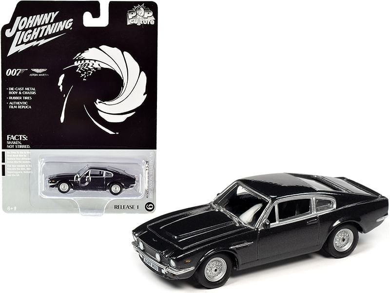 1987 Aston Martin V8 (James Bond 007) “No Time to Die” (2020) Movie “Pop Culture” Series 1/64 Diecast Model Car by Johnny Lightning
