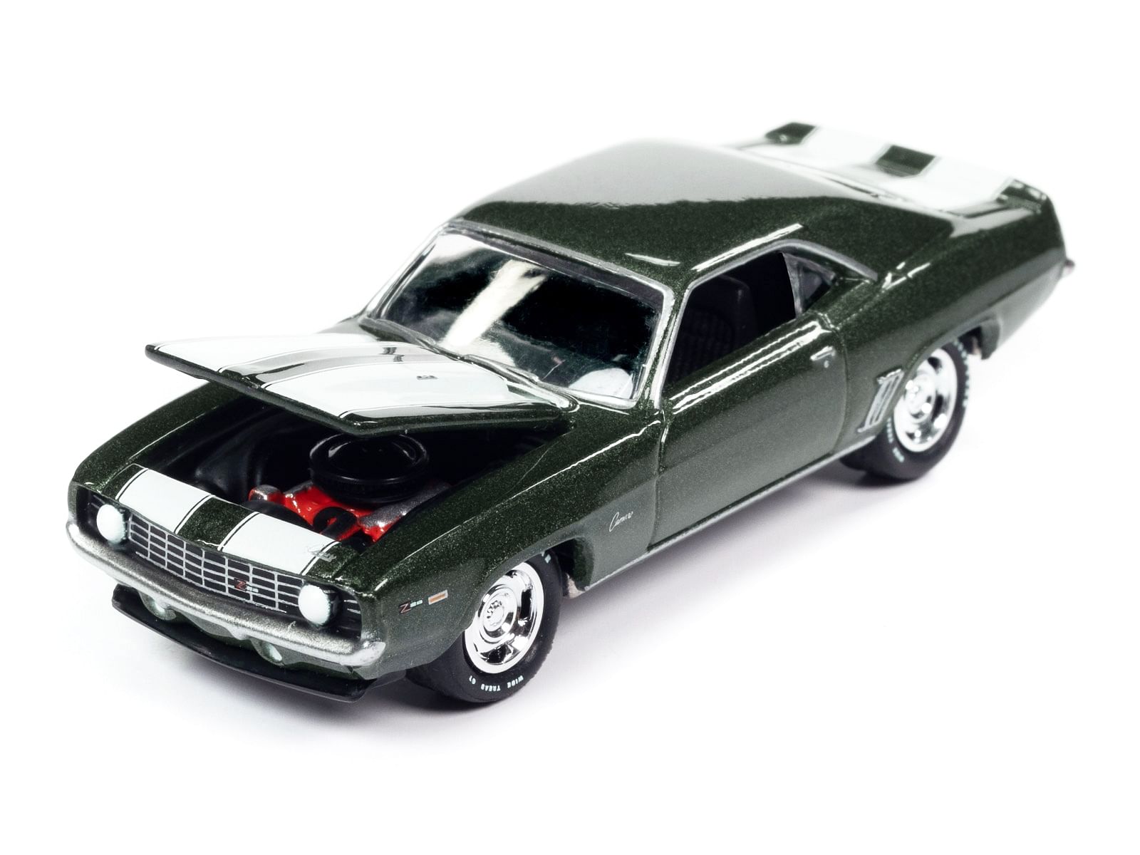 1969 Chevrolet Camaro Z/28 Green Metallic with White Stripes “United States Postal Service” “Pop Culture” 2023 Release 3  1/64 Diecast Model Car by Johnny Lightning