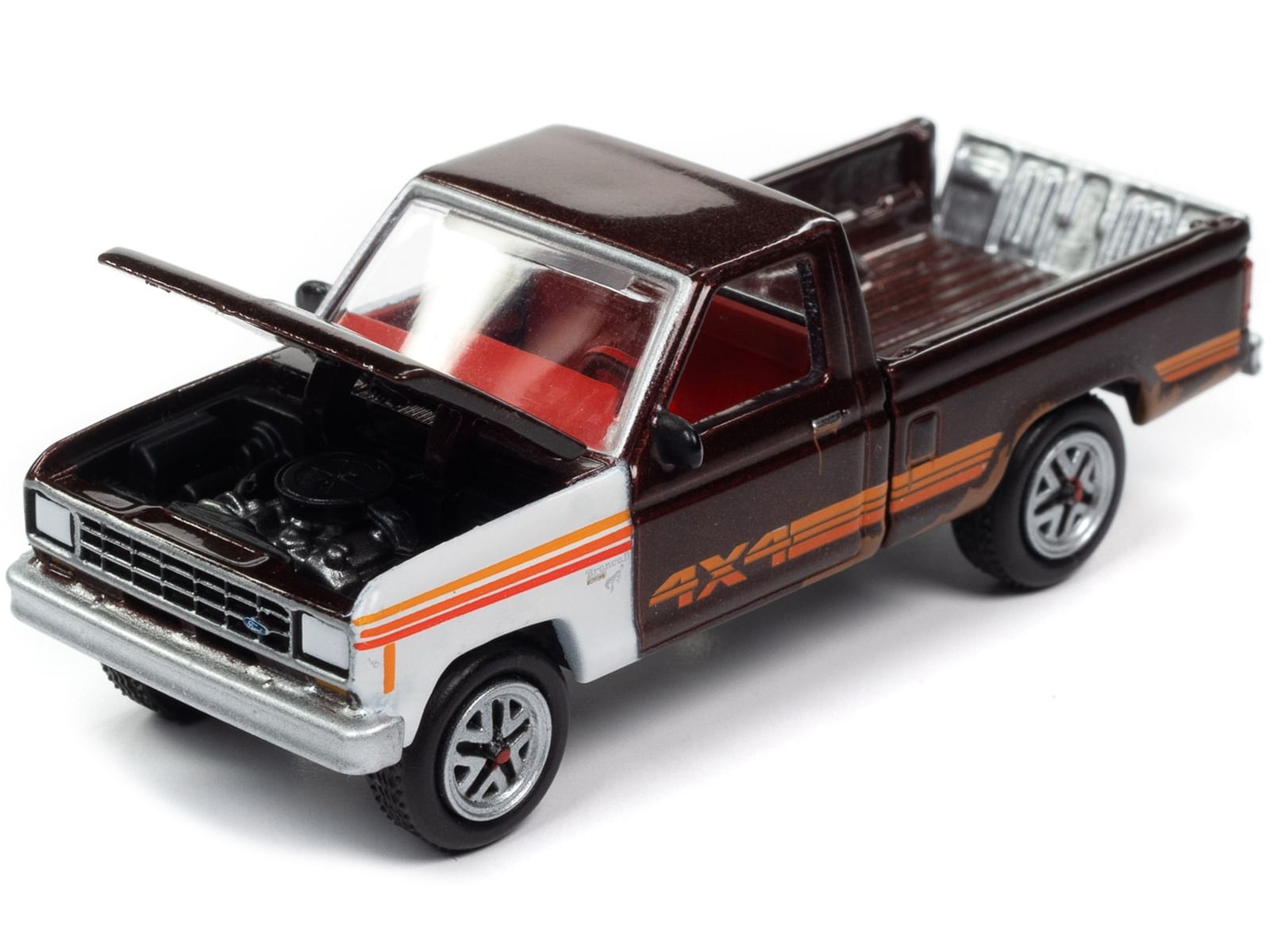 1984 Ford Ranger 4×4 Pickup Truck Medium Canyon Red Metallic with Mismatched Panels “Project in Progress” Limited Edition to 4932 pieces Worldwide “Street Freaks” Series 1/64 Diecast Model Car by Johnny Lightning