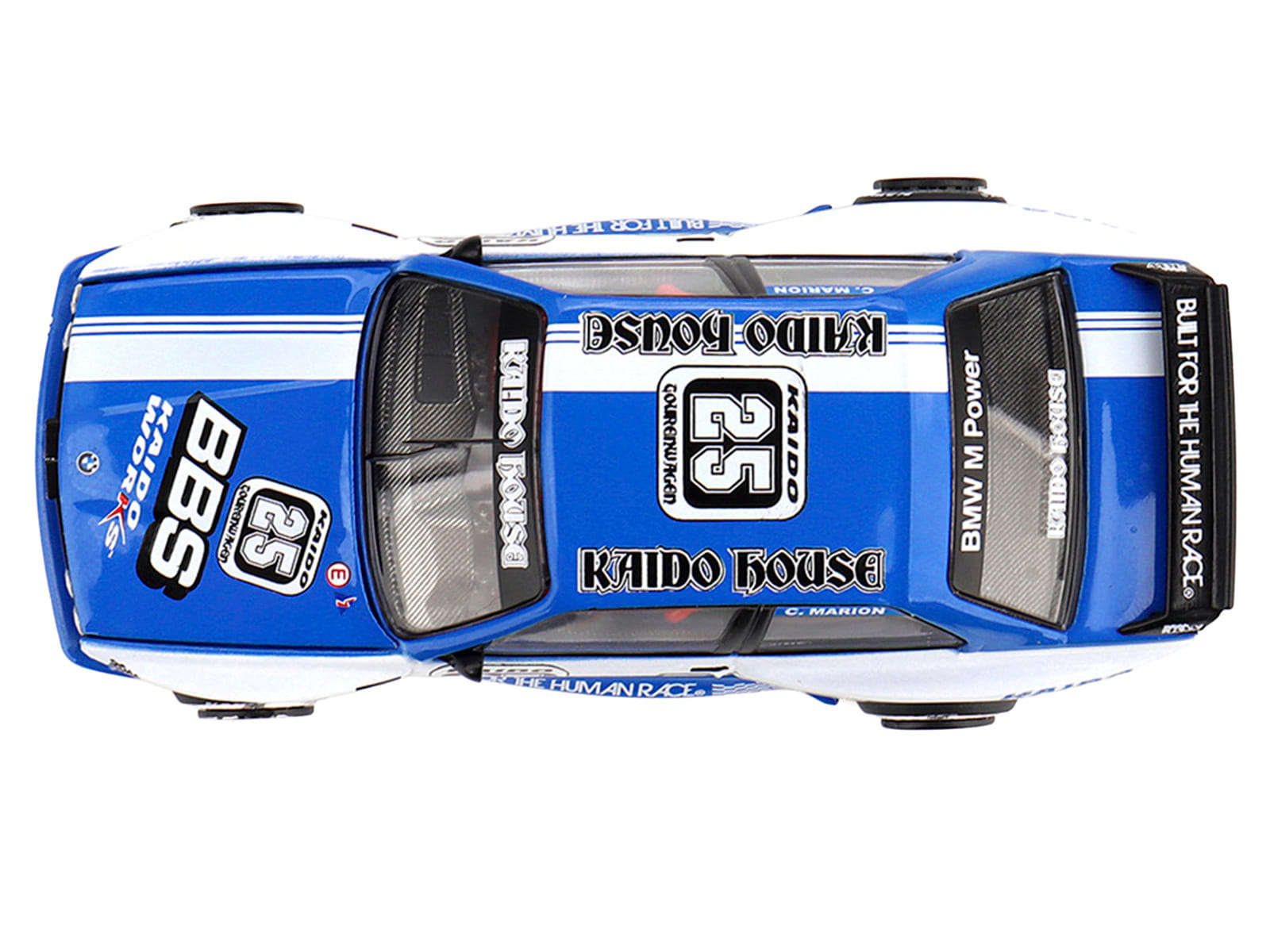 BMW M3 "Kaido Touring Champ V1" #25 Blue with White Stripes (Designed by Jun Imai) "Kaido House" Special 1/64 Diecast Model Car by Mini GT - Image 5