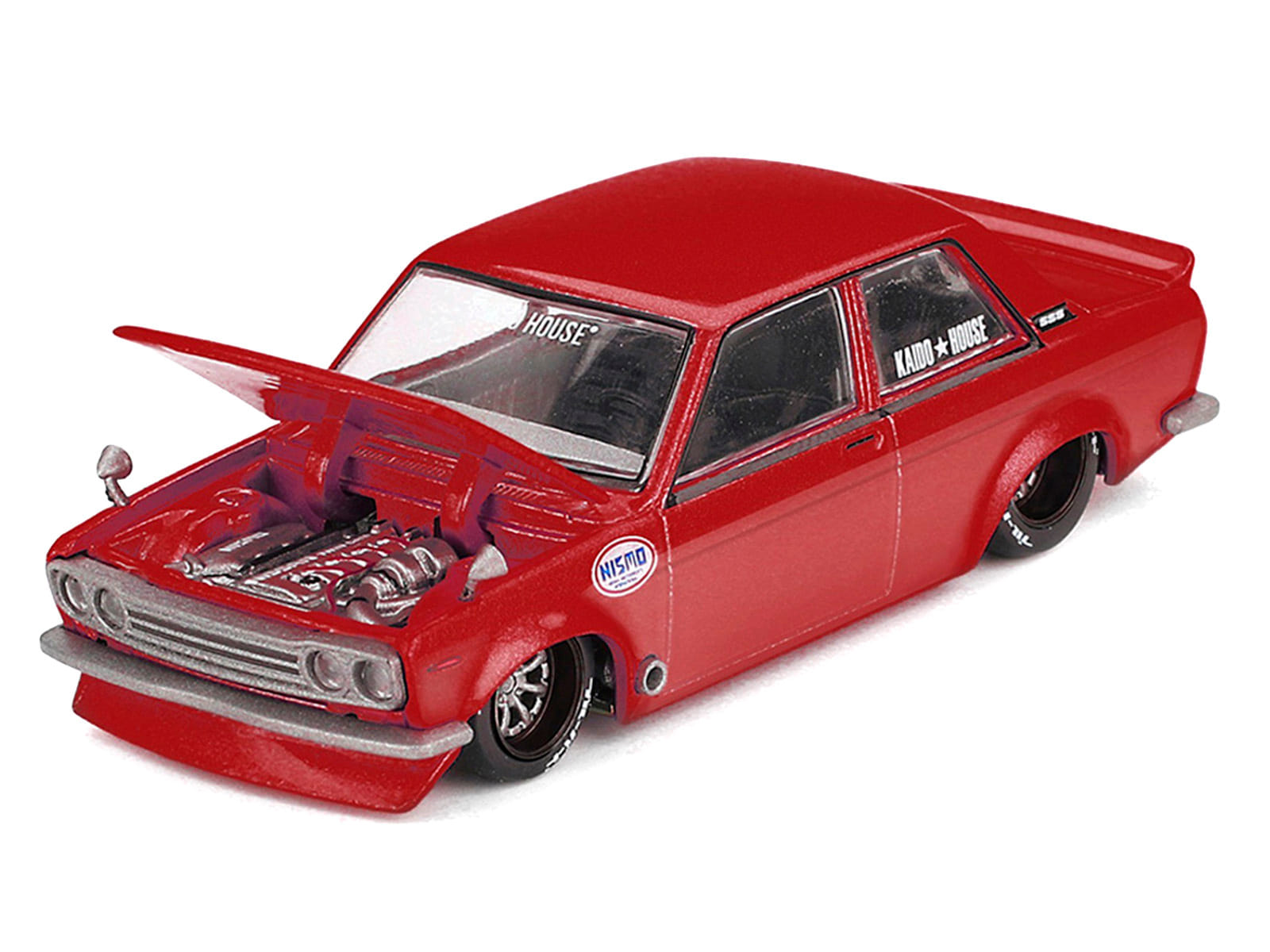 Datsun 510 Street "Nismo V3" Red Metallic (Designed by Jun Imai) "Kaido House" Special 1/64 Diecast Model Car by Mini GT - Image 2