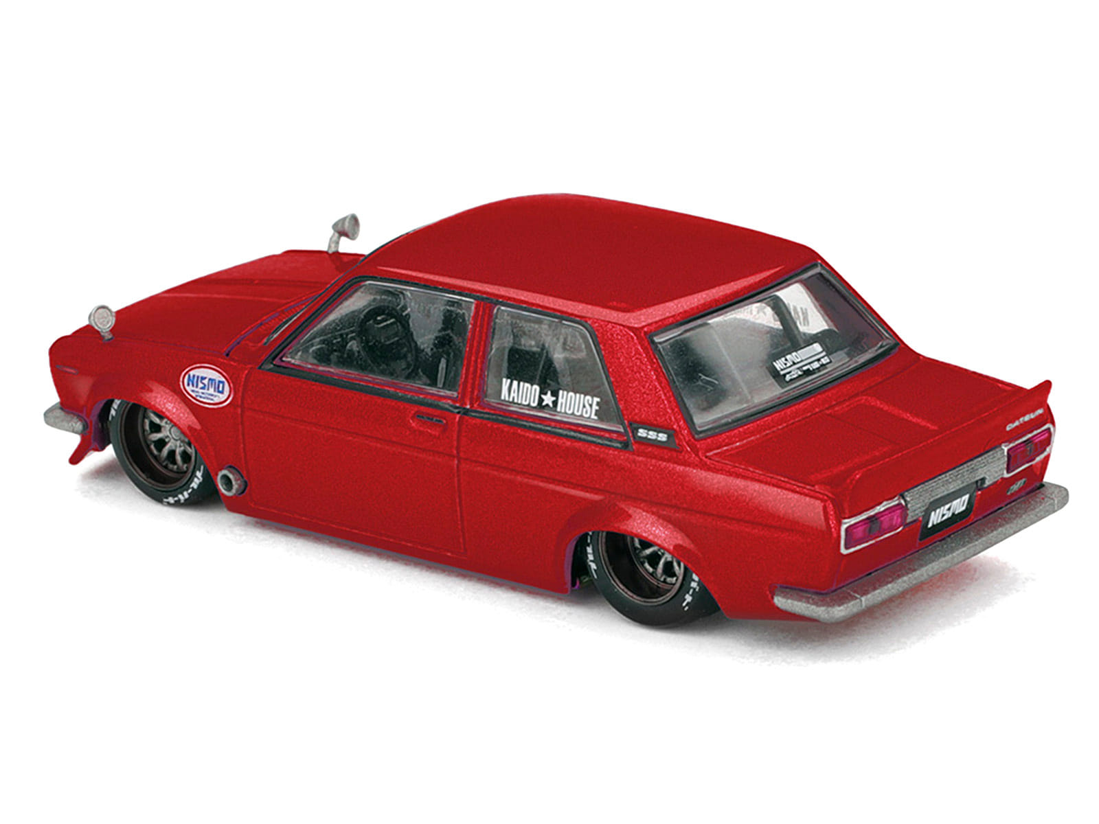 Datsun 510 Street "Nismo V3" Red Metallic (Designed by Jun Imai) "Kaido House" Special 1/64 Diecast Model Car by Mini GT - Image 4