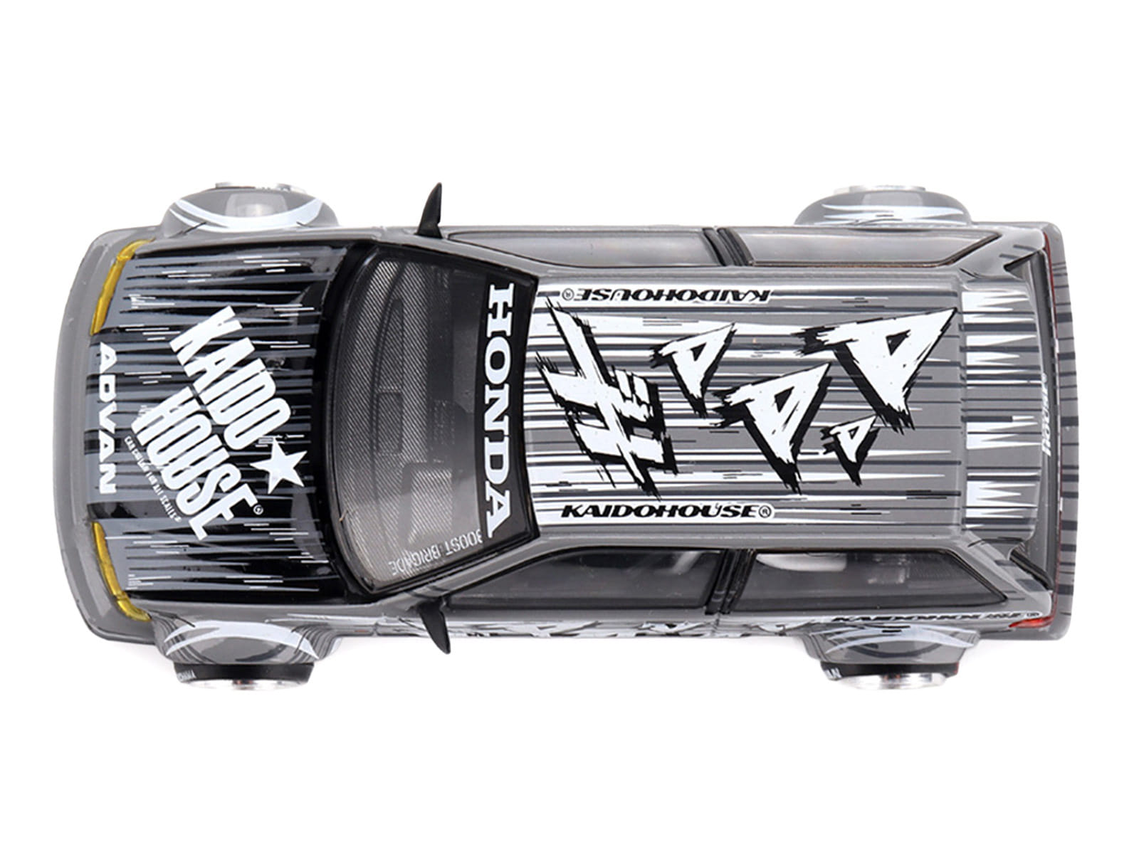 Honda Civic (EF) "Manga V1" Gray Metallic with Graphics (Designed by Jun Imai) "Kaido House" Special 1/64 Diecast Model Car by Mini GT - Image 5