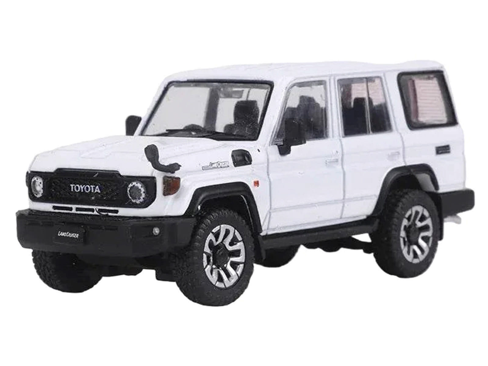 Toyota Land Cruiser (J76) RHD (Right Hand Drive) White 1/64 Diecast Model Car by GCD - Image 2