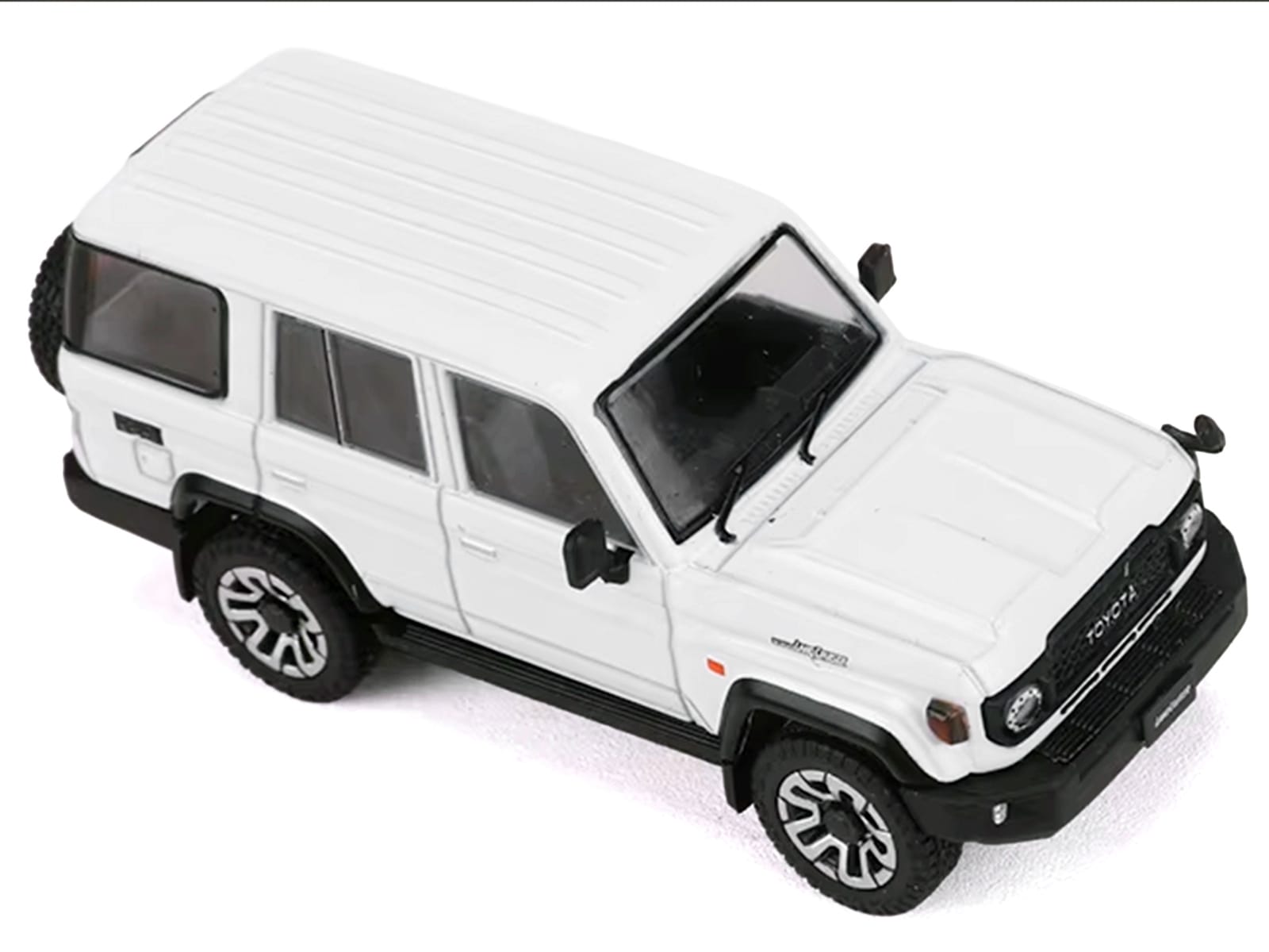 Toyota Land Cruiser (J76) RHD (Right Hand Drive) White 1/64 Diecast Model Car by GCD - Image 3