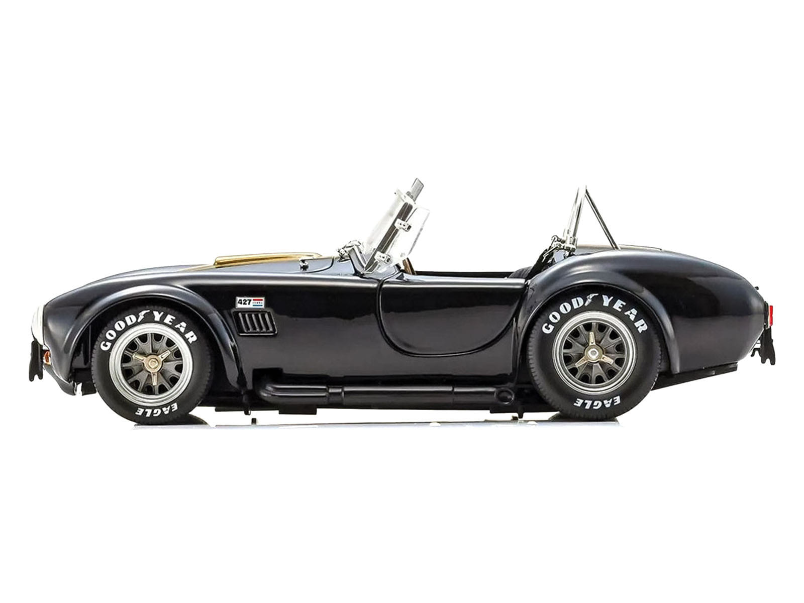Shelby Cobra 427 S/C Black with Gold Stripes 1/18 Diecast Model Car by Kyosho - Image 3