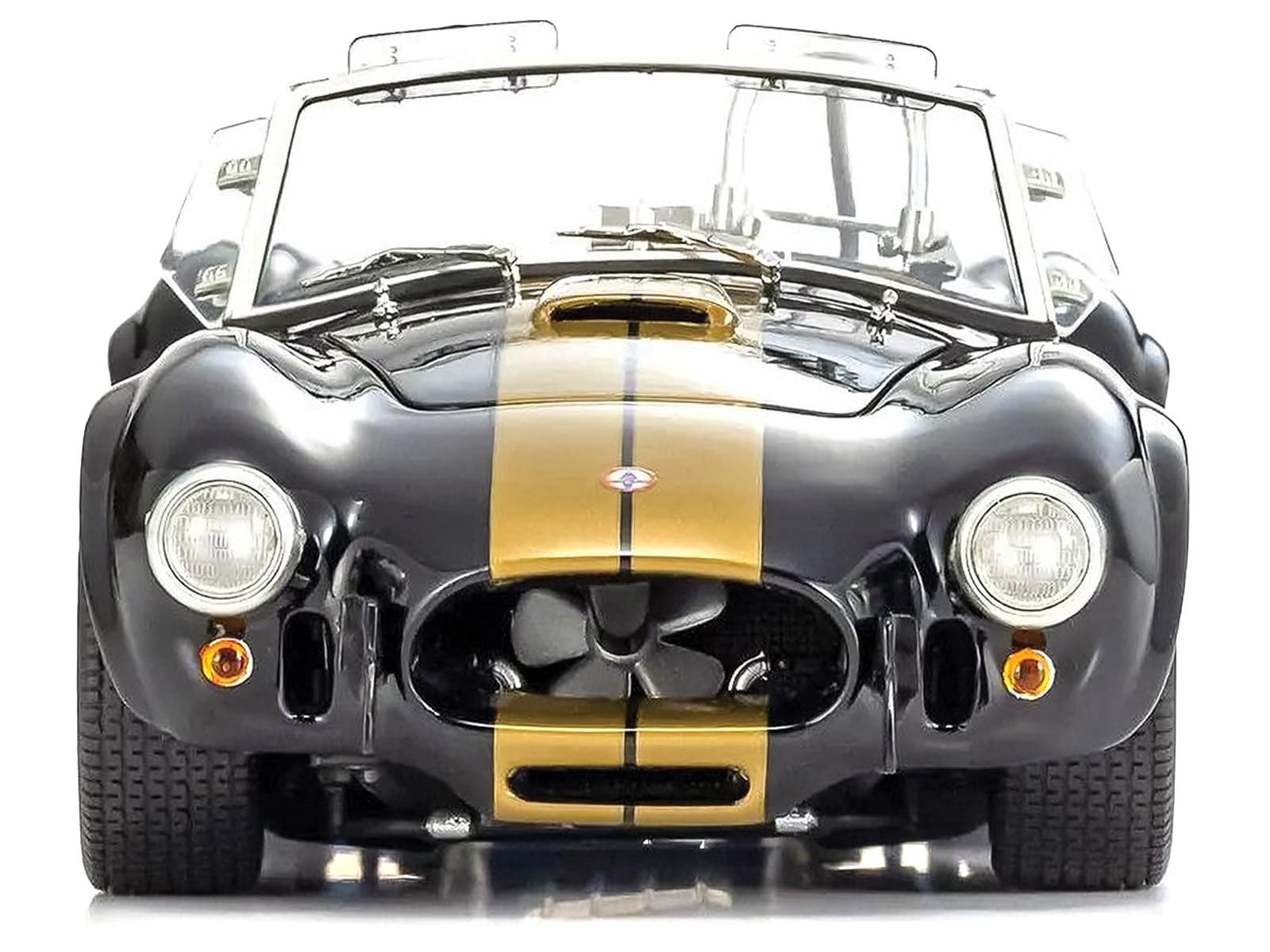 Shelby Cobra 427 S/C Black with Gold Stripes 1/18 Diecast Model Car by Kyosho - Image 5