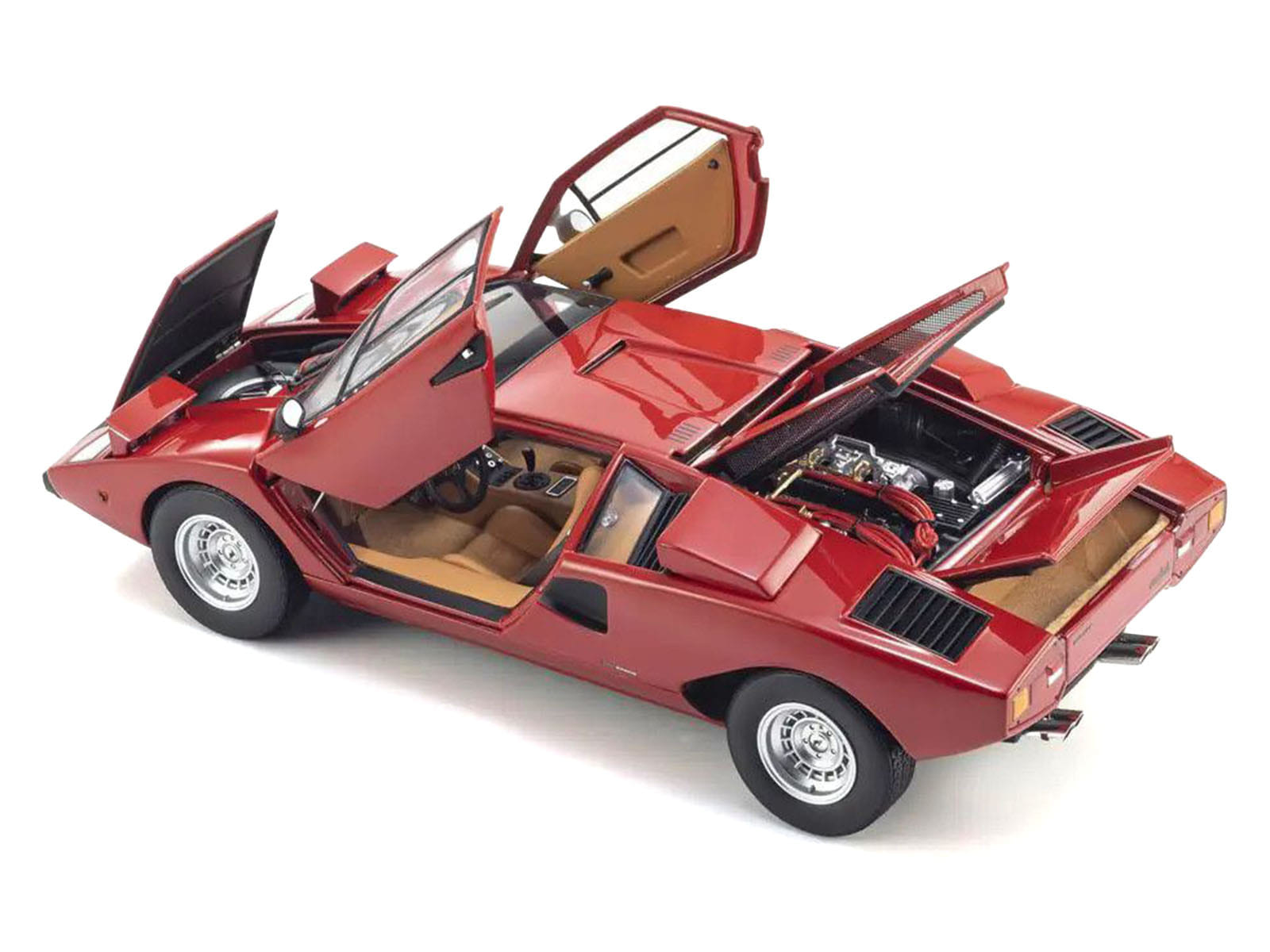 Lamborghini Countach LP 400 Red 1/18 Diecast Model Car by Kyosho - Image 2