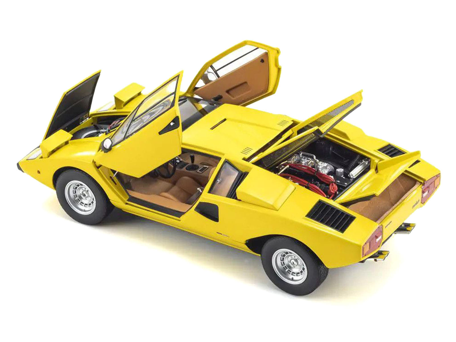 Lamborghini Countach LP 400 Yellow 1/18 Diecast Model Car by Kyosho - Image 4
