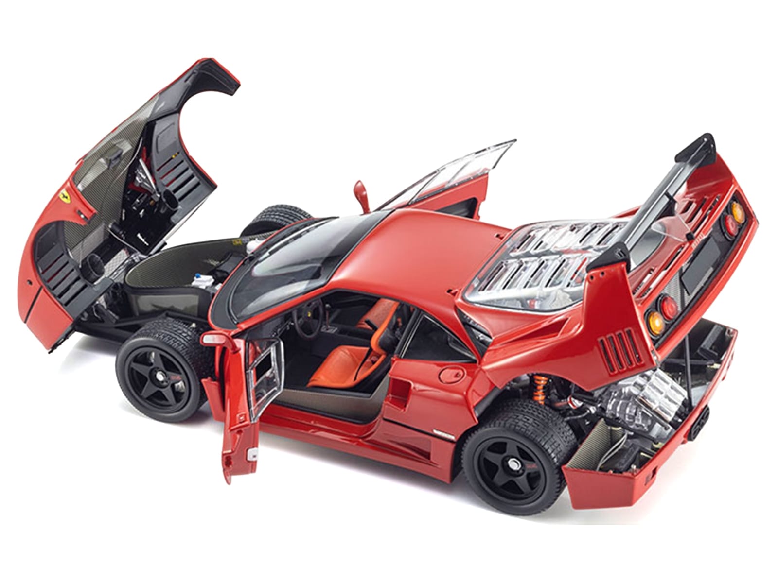 Ferrari F40 Light Weight LM Wing Red 1/18 Diecast Model Car by Kyosho - Image 2