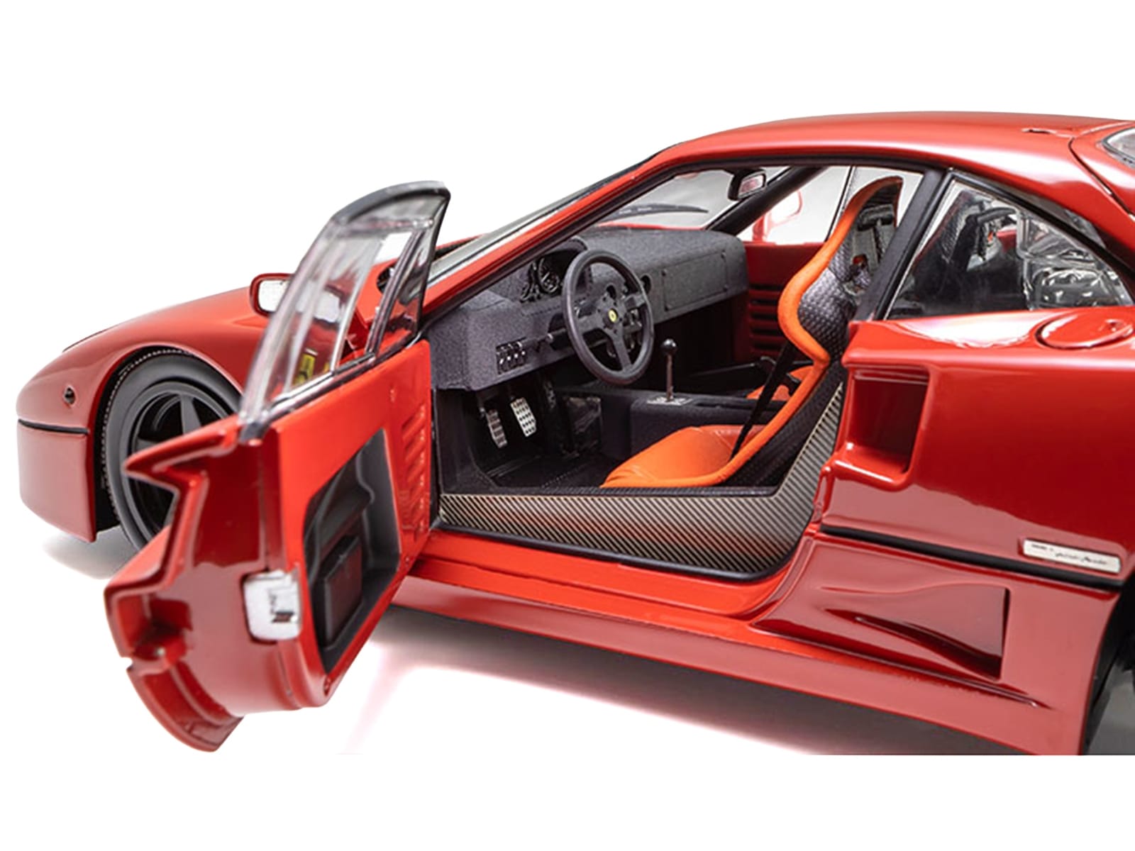 Ferrari F40 Light Weight LM Wing Red 1/18 Diecast Model Car by Kyosho - Image 3
