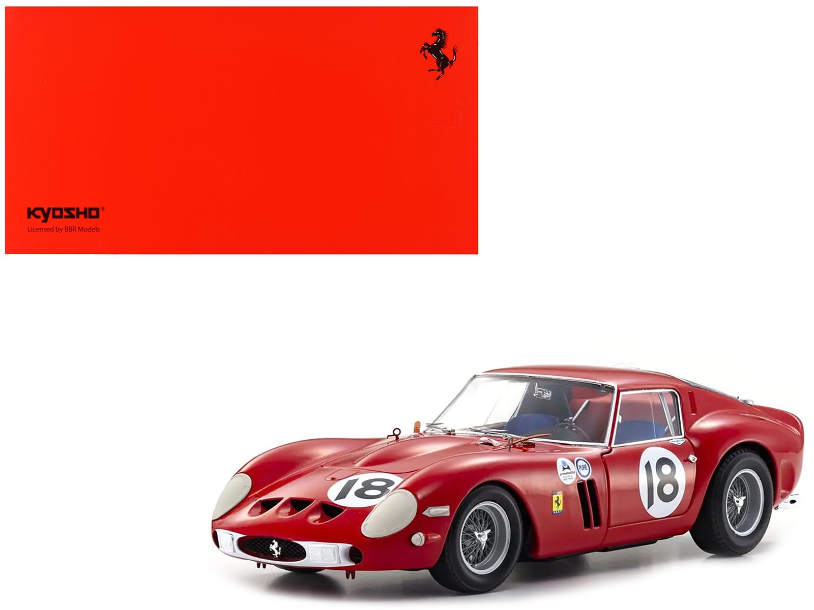 Ferrari 250 GTO #18 Pedro Rodriguez Winner "Daytona 3 Hours" (1963) 1/18 Diecast Model Car by Kyosho - Image 5