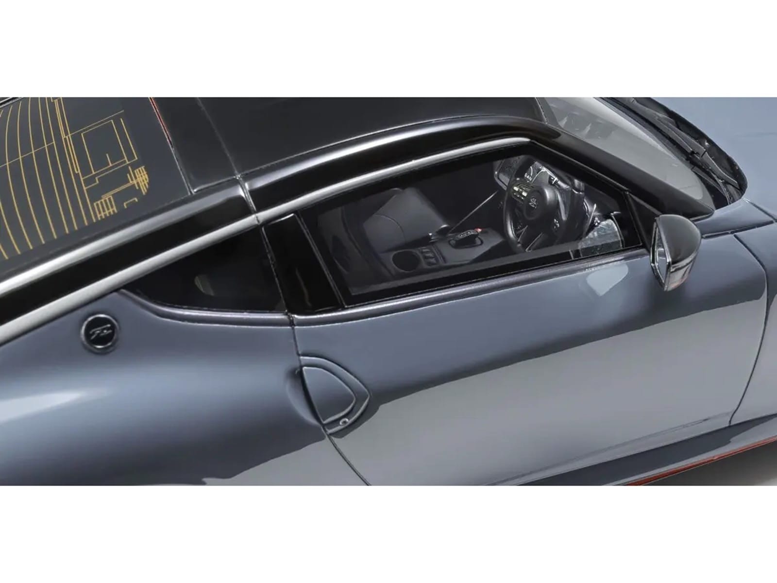 Nissan Fairlady Z NISMO RHD (Right Hand Drive) Gray with Black Top 1/18 Model Car by Kyosho - Image 2