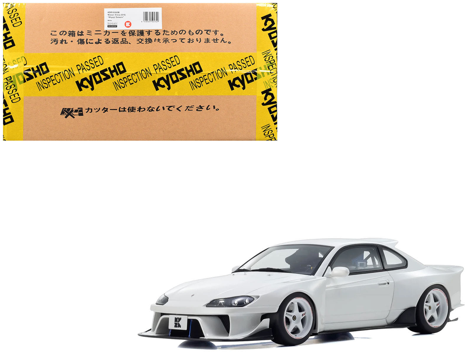 Nissan Silvia (S15) "Khyzyl Saleem" White 1/18 Model Car by Kyosho