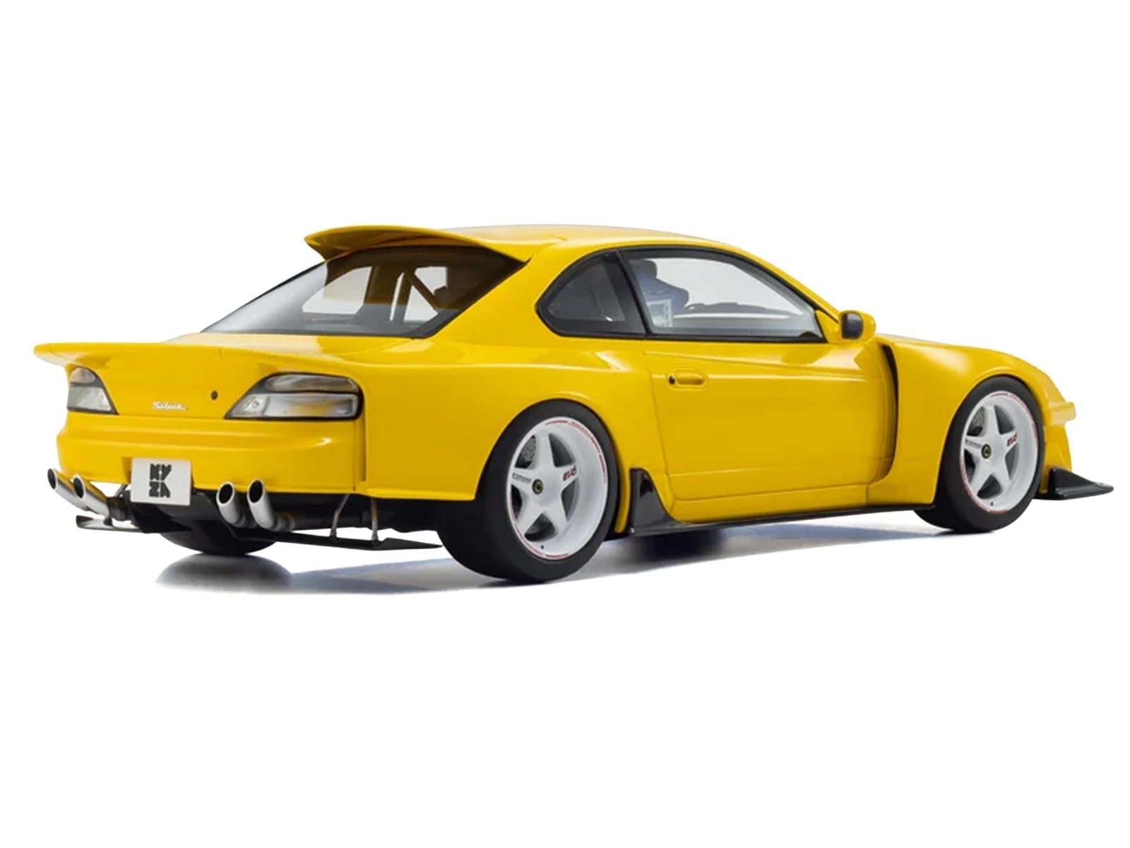 Nissan Silvia (S15) "Khyzyl Saleem" Yellow 1/18 Model Car by Kyosho - Image 4