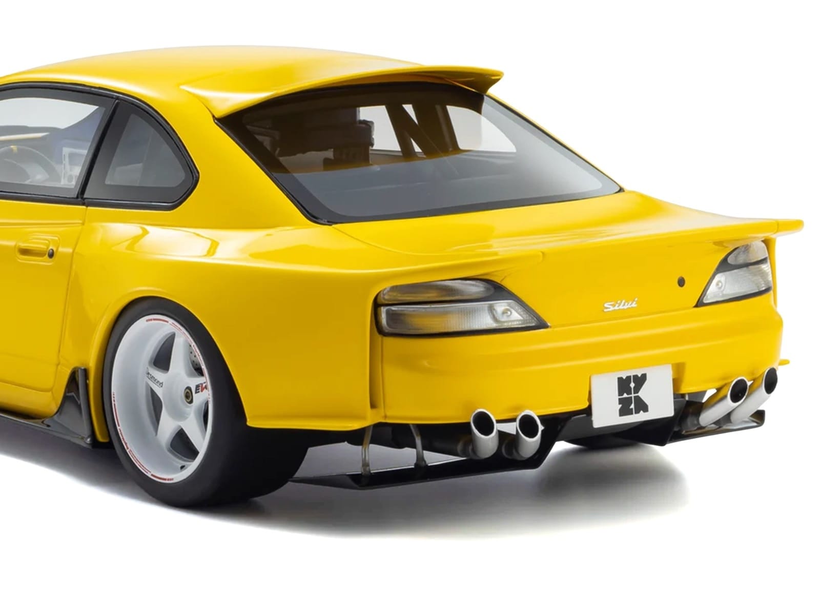 Nissan Silvia (S15) "Khyzyl Saleem" Yellow 1/18 Model Car by Kyosho - Image 5